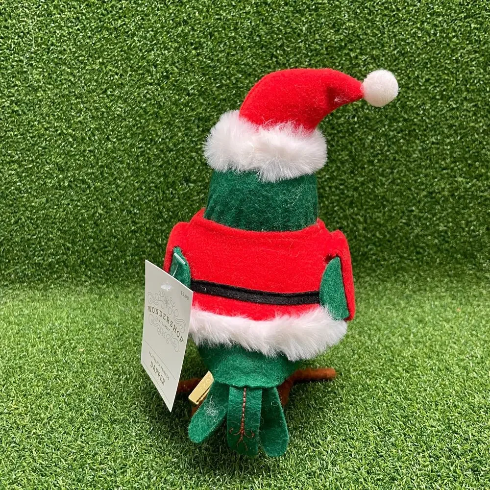 2023 Wondershop Dapper Santa Claus Featherly Friends Fabric Bird Figurine
